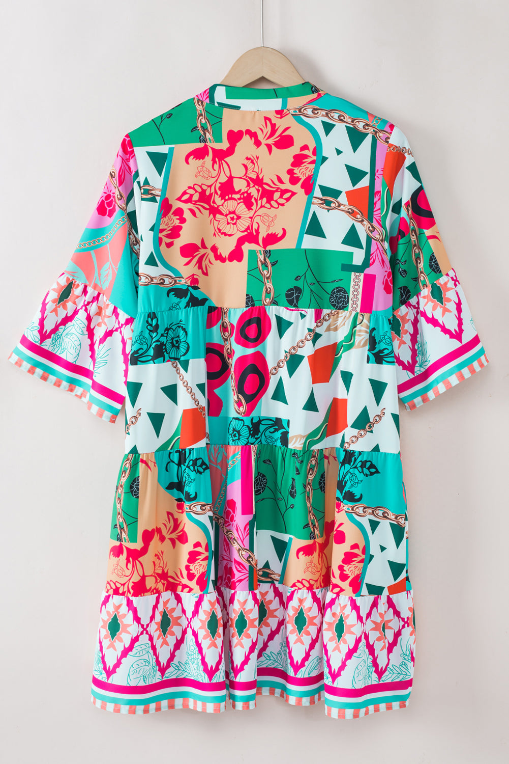 Multicolor Abstract Printed Dress