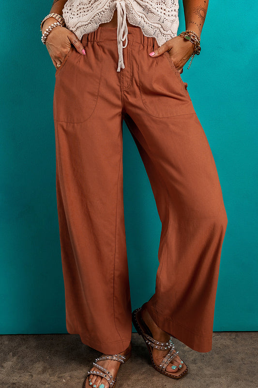 Red Dahlia Elastic Waist Leg Pants