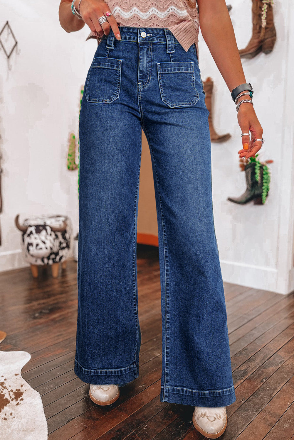 Wide Leg High Waist Jeans