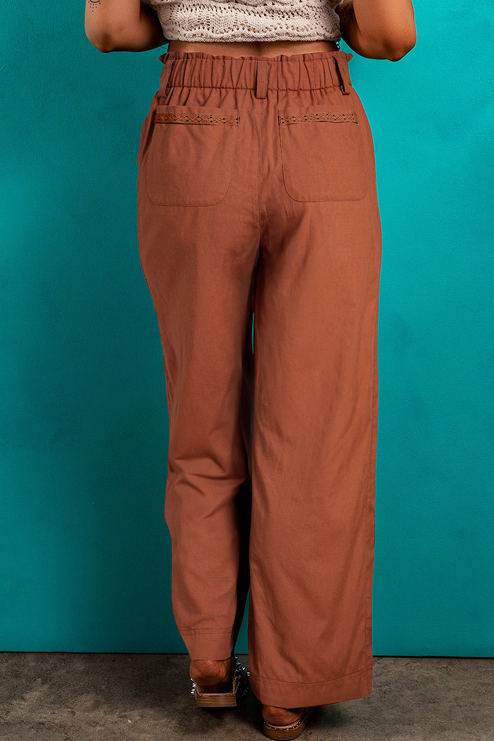 Red Dahlia Elastic Waist Leg Pants